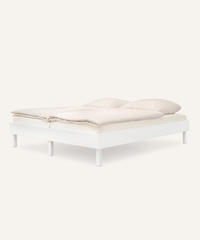 Doppelbett Plano | Kiefer Weiß | 180 × 200 cm
