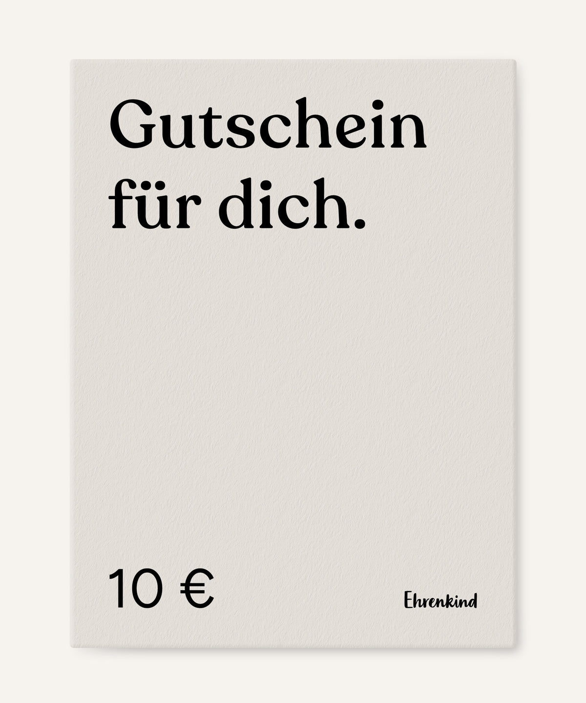 Ehrenkind Geschenkgutschein für Kinder und Familien – Betrag 10 €.