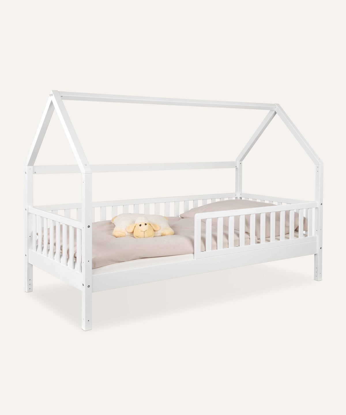 Ehrenkind Hausbett Livo Buche Weiß in 90x200cm.