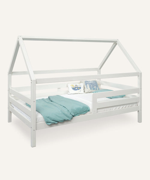 Ehrenkind Hausbett Sona Kiefer Weiß in 120x200cm.