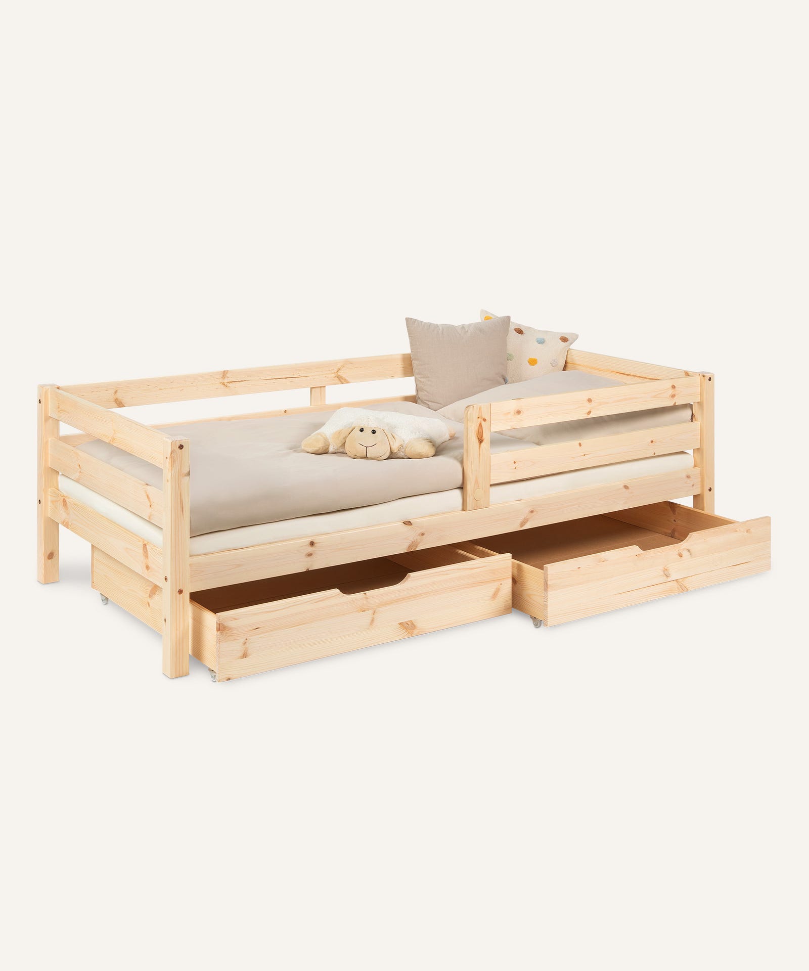 Ehrenkind Kinderbett Sona 90x200 mit Doppelschublade.
