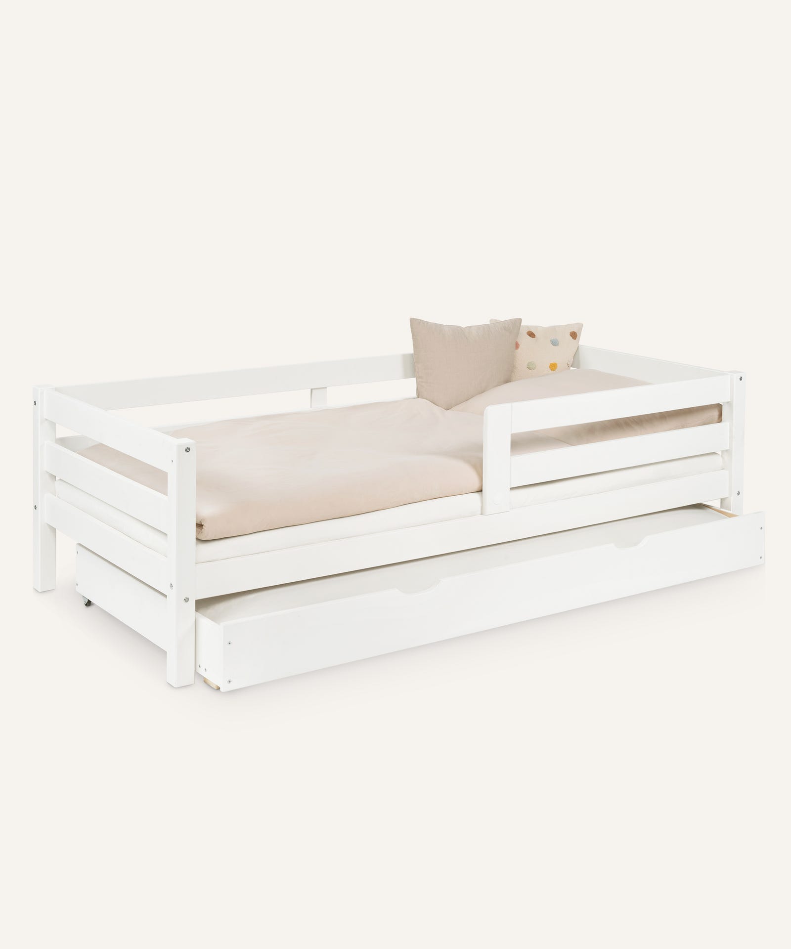 Ehrenkind Kinderbett Sona Weiß 90x200 mit Bettkasten.