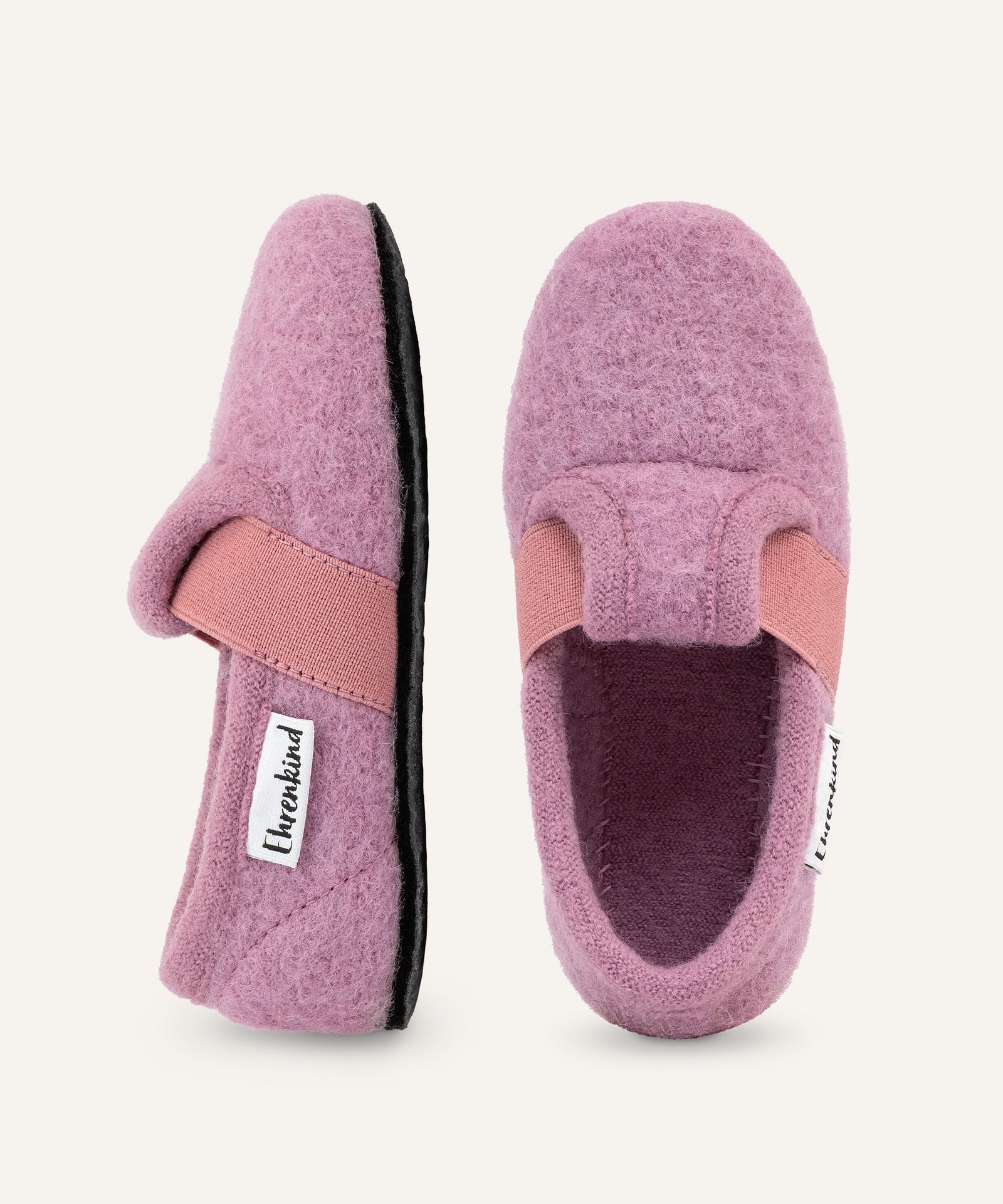 Ehrenkind Kinderhausschuh Flach Altrosa.