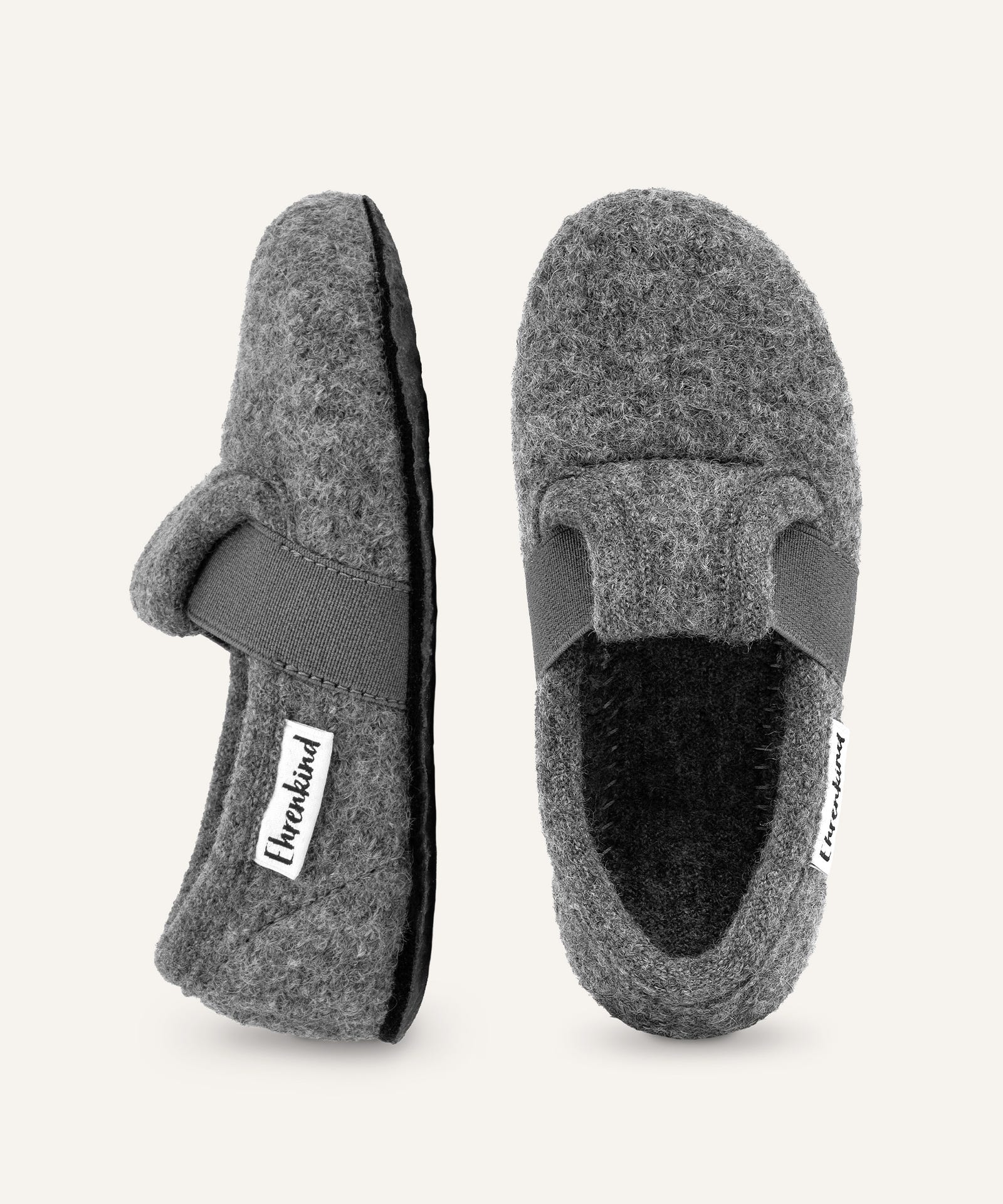 Ehrenkind Kinderhausschuh Flach Grau.