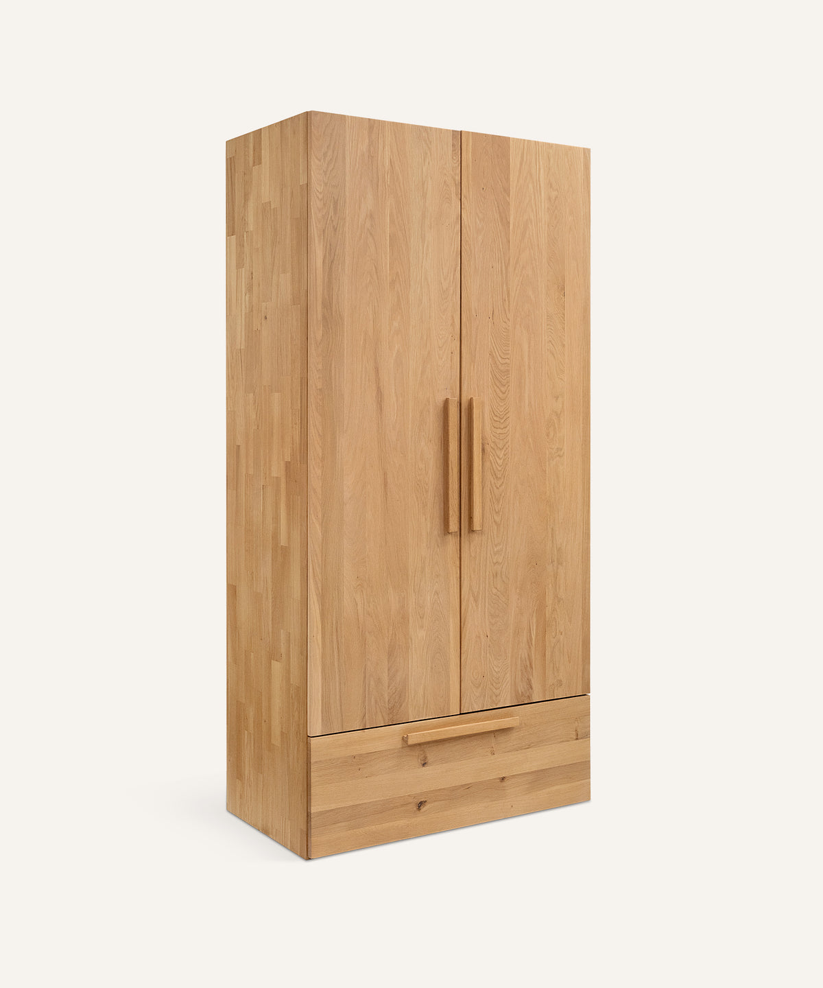 Ehrenkind Kleiderschrank Linia Eiche 100 cm Basis-Set mit Rollschublade.
