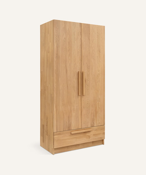 Ehrenkind Kleiderschrank Linia Eiche 100 cm Basis-Set mit Schublade.