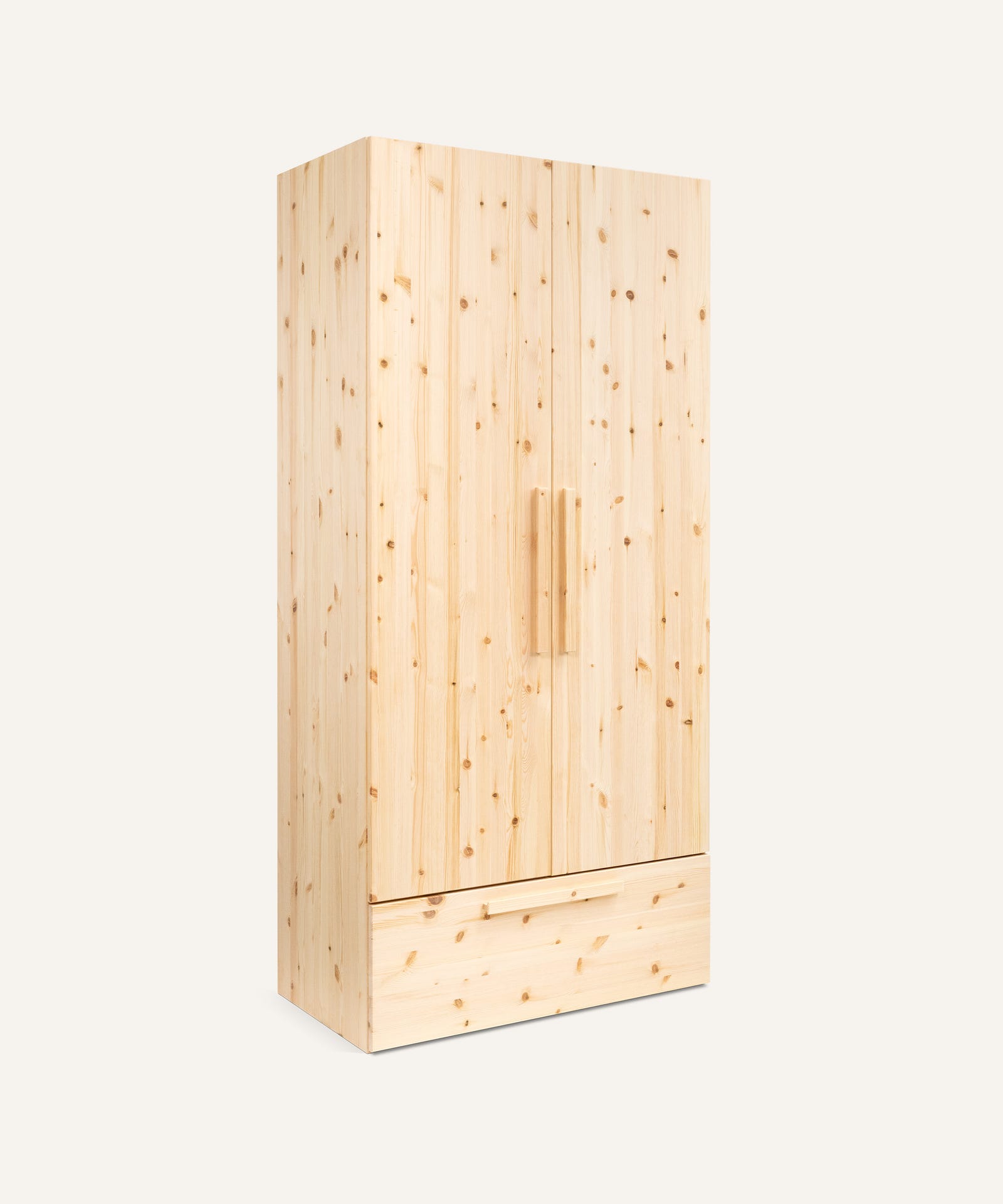 Ehrenkind Kleiderschrank Linia Kiefer 100cm Basis-Set mit Rollschublade.