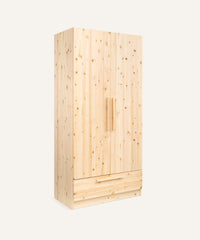 Ehrenkind Kleiderschrank Linia Kiefer 100cm Basis-Set mit Schublade.