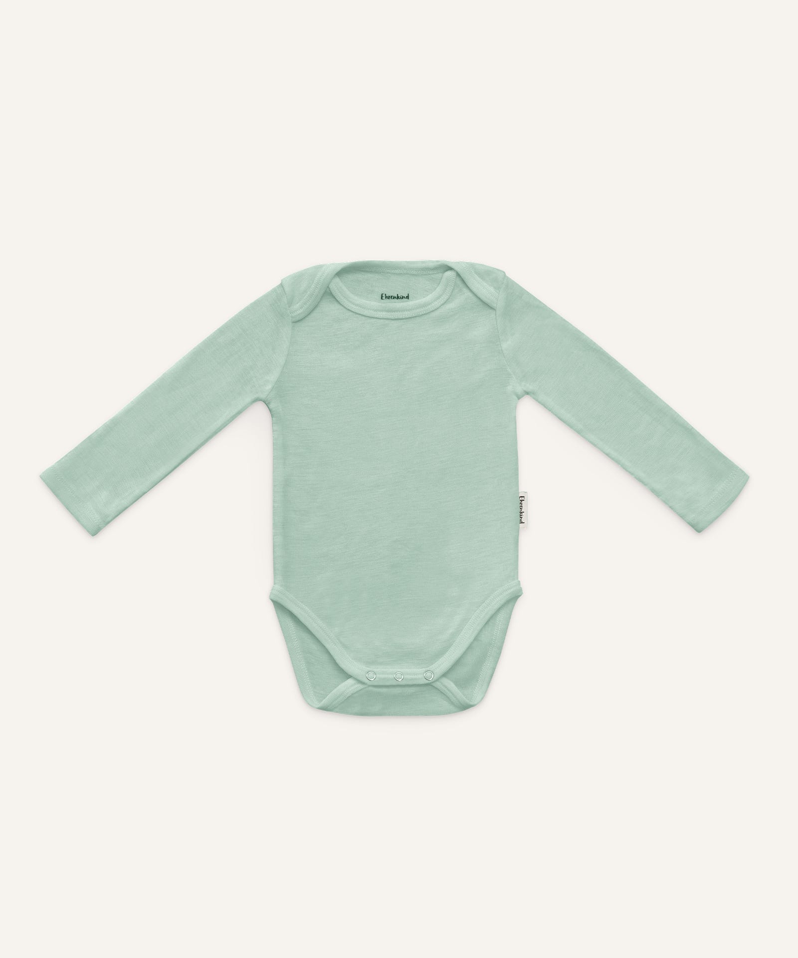 Ehrenkind Langarmbody Merinowolle Schlupfform Jade.