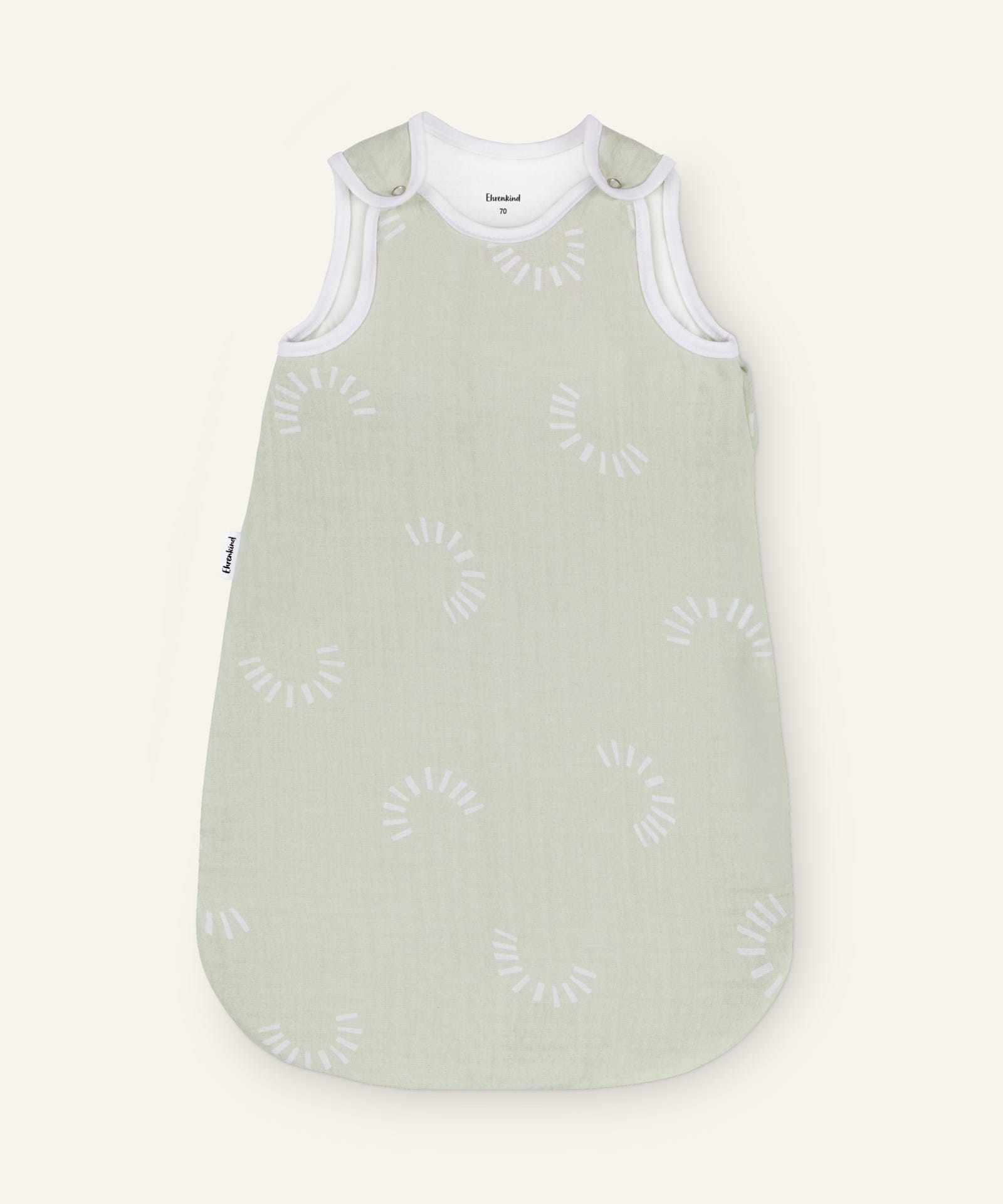 Ehrenkind Musselin Sommerschlafsack Salbei Gemustert.