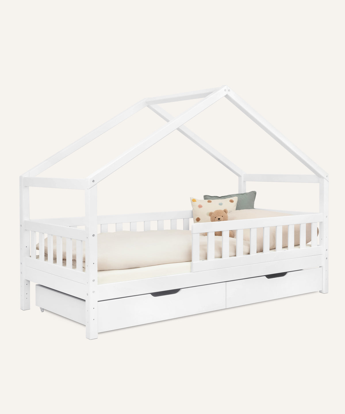 Ehrenkind Panorama Hausbett mit Schubladen.