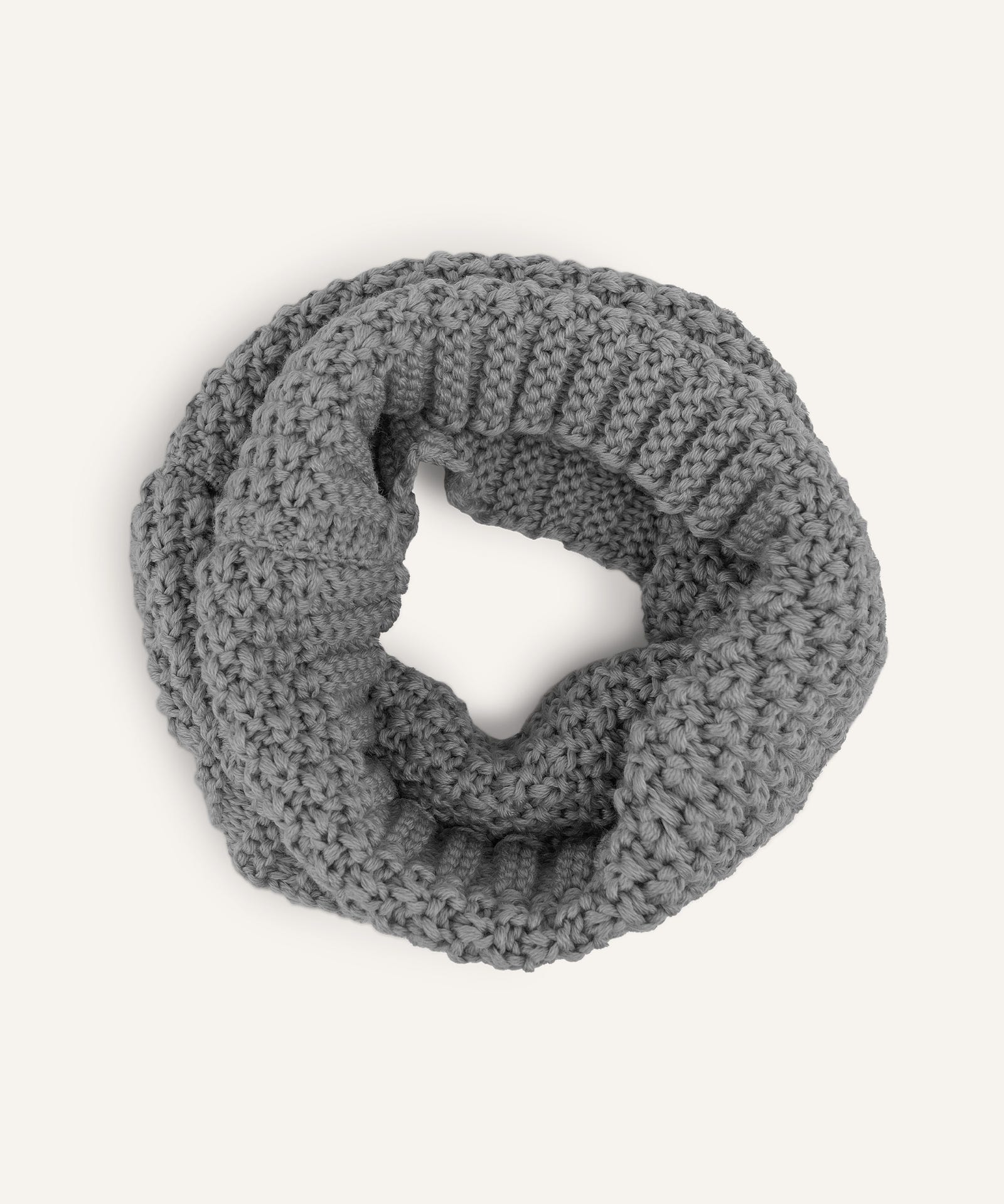 Ehrenkind Schlauchschal Grobstrick Grau.