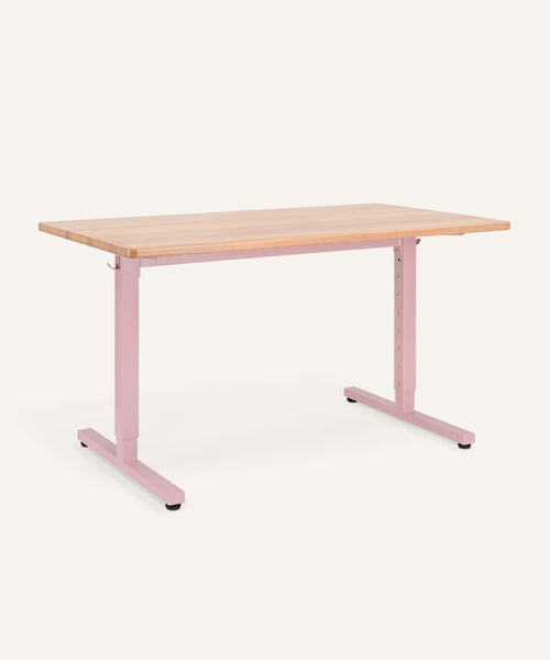 Ehrenkind Schreibtisch höhenverstellbar Buche Rosa.