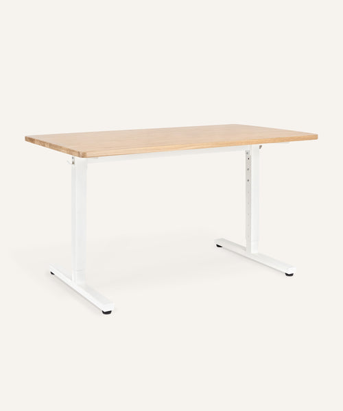 Ehrenkind Schreibtisch höhenverstellbar Eiche Weiß.