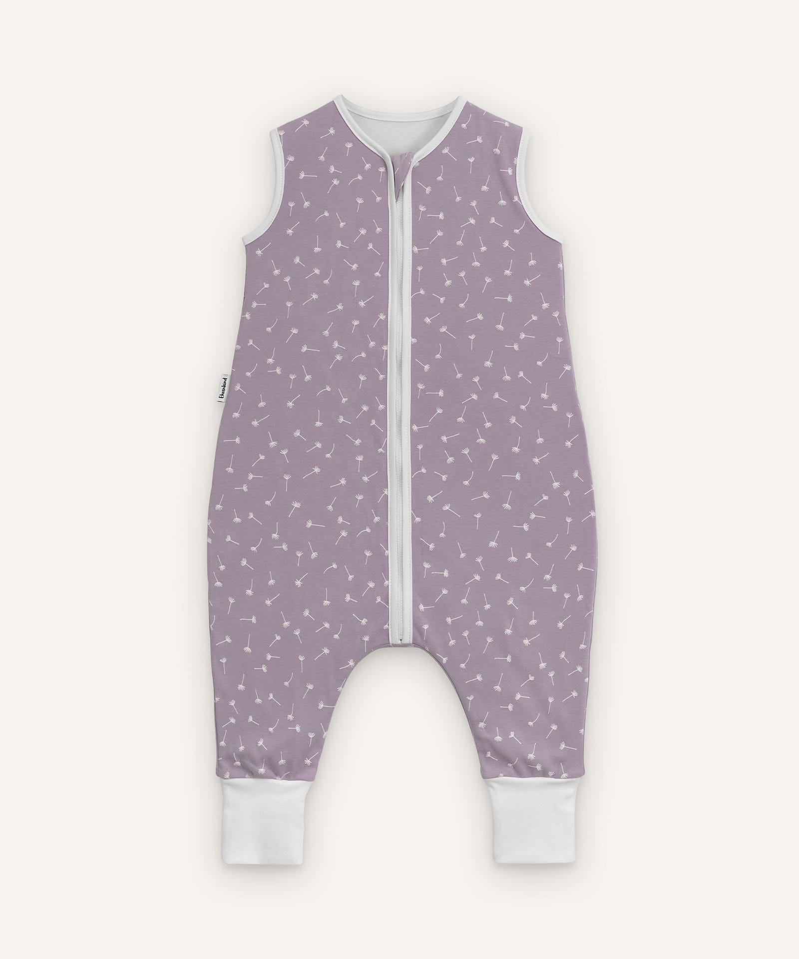 Ehrenkind Sommerschlafsack mit Beinen Flieder Pusteblume.