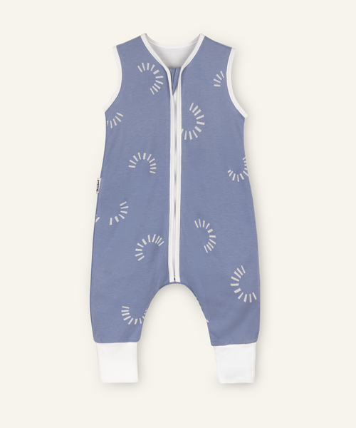 Ehrenkind Sommerschlafsack mit Beinen Jeansblau Gemustert