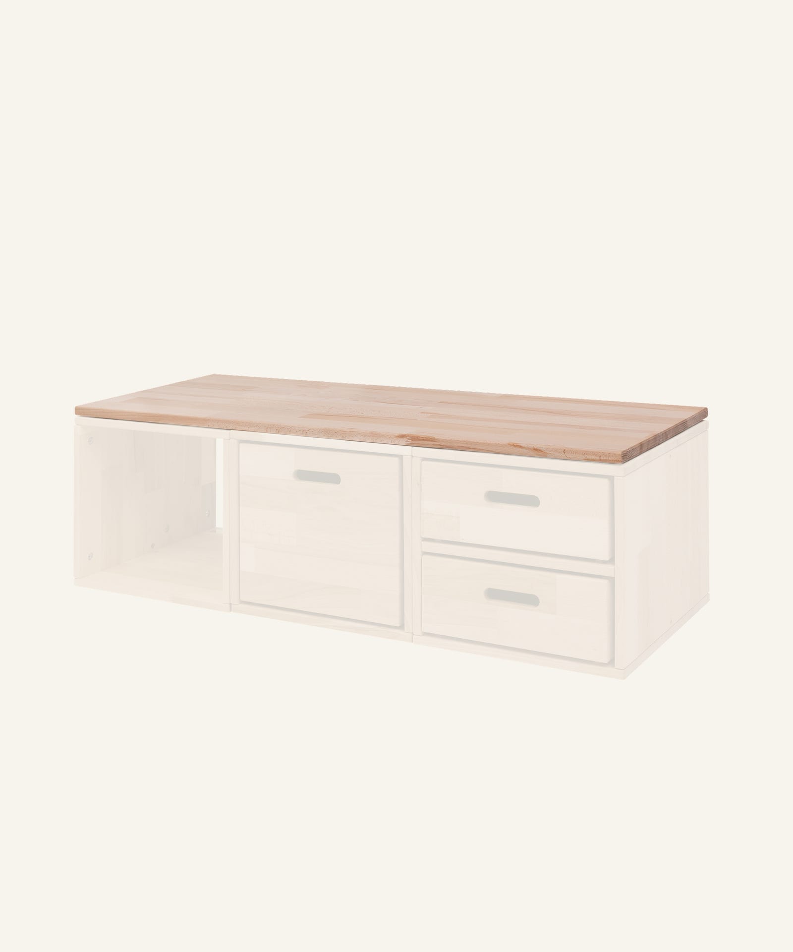 Ehrenkind Tischplatte für Aufbewahrungssystem Buche 102cm.