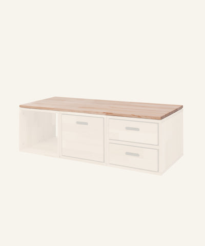 Ehrenkind Tischplatte für Aufbewahrungssystem Buche 102cm.