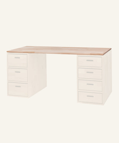 Ehrenkind Tischplatte für Aufbewahrungssystem Buche 136 cm.