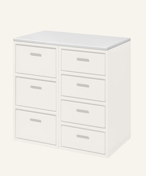 Ehrenkind Tischplatte für Aufbewahrungssystem Buche Weiß 68cm.