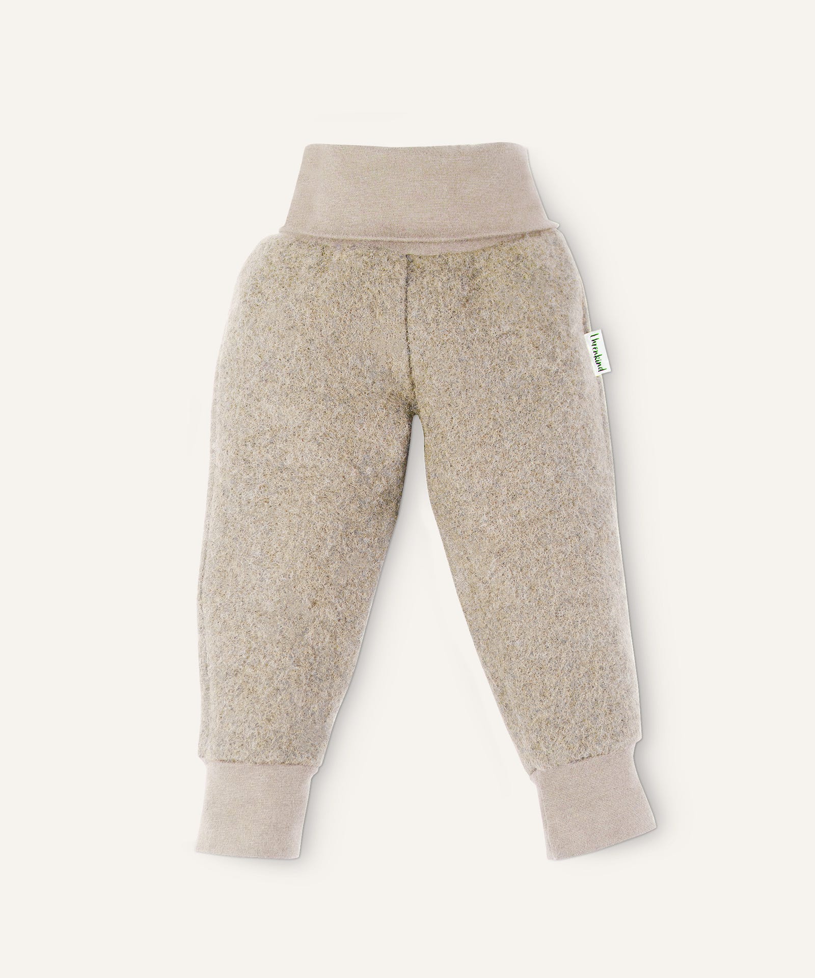 Ehrenkind Walkhose mit Bündchen Natur.