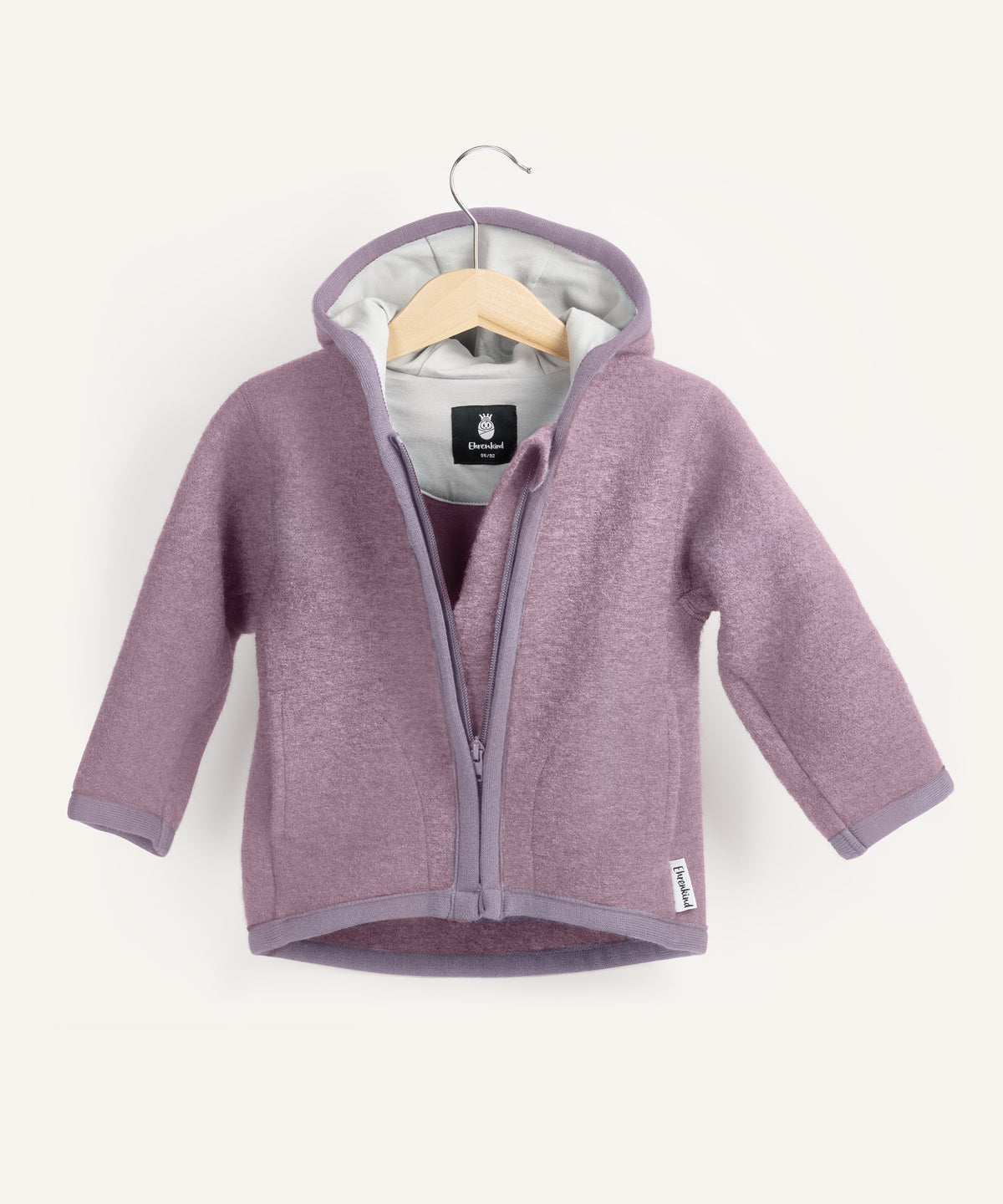 Ehrenkind Walkjacke, Jacke für Kinder aus Merino Schurwolle mit Reißverschluss (aus hochwertiger Walkwolle, atmungsaktiv und temperaturausgleichend) Jacke für Jungen und Mädchen