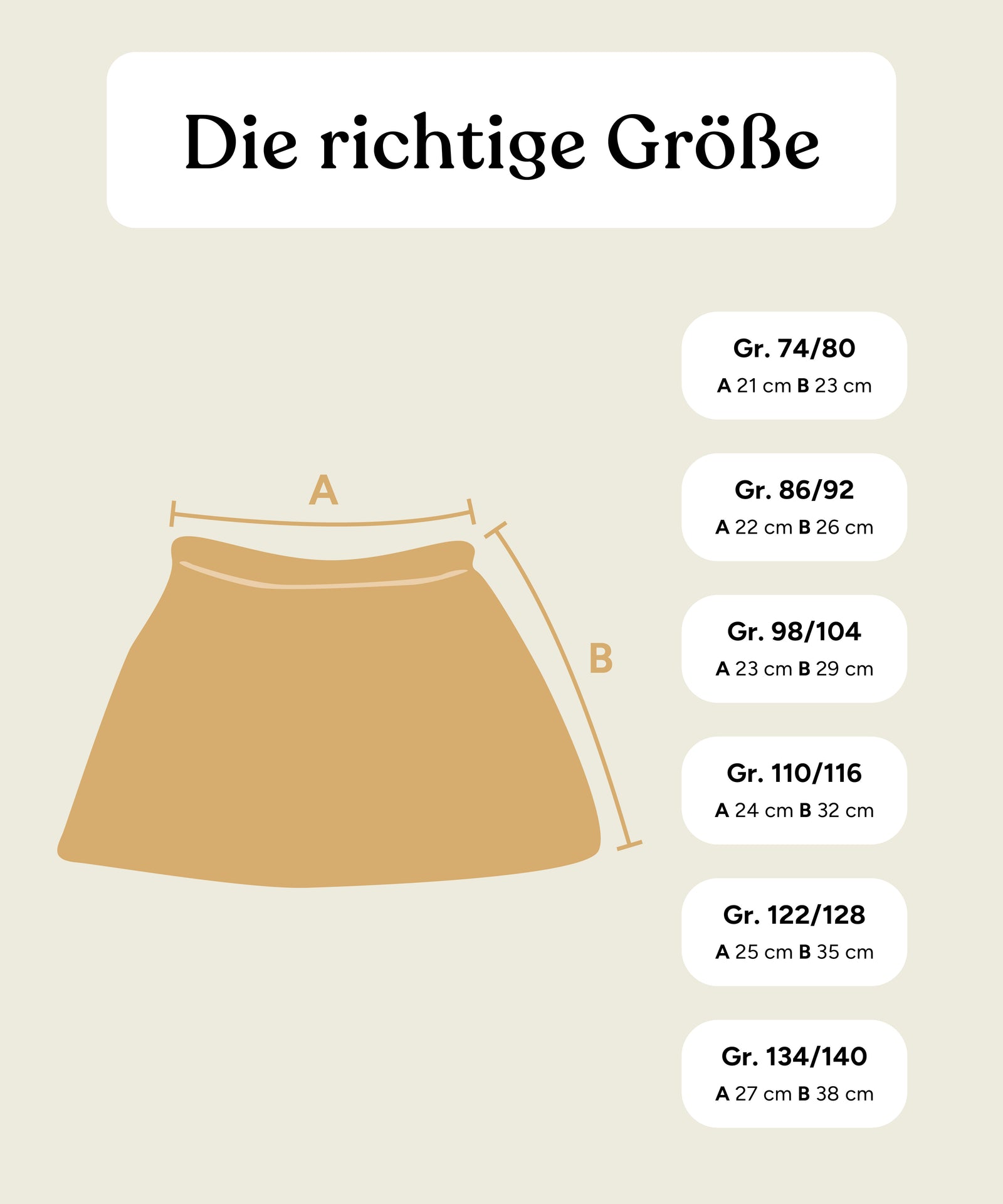 Ehrenkind Größengrafik Walkrock.