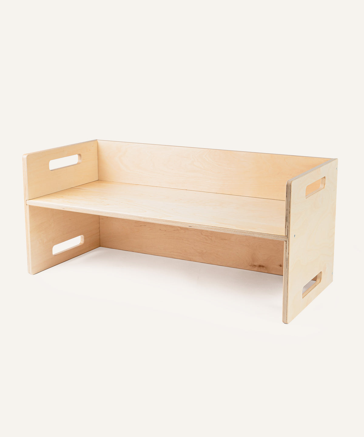 Ehrenkind Kinderhocker Montessori Wendehocker & Wendebank, Kindersitzgruppe Kinderzimmer (aus hochwertigem Holz, Hocker & Bank für Kinderzimmer), aus Birkenschichtholz