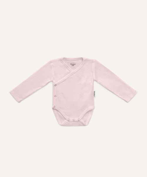 Ehrenkind Wickelbody Merinowolle Rosé.