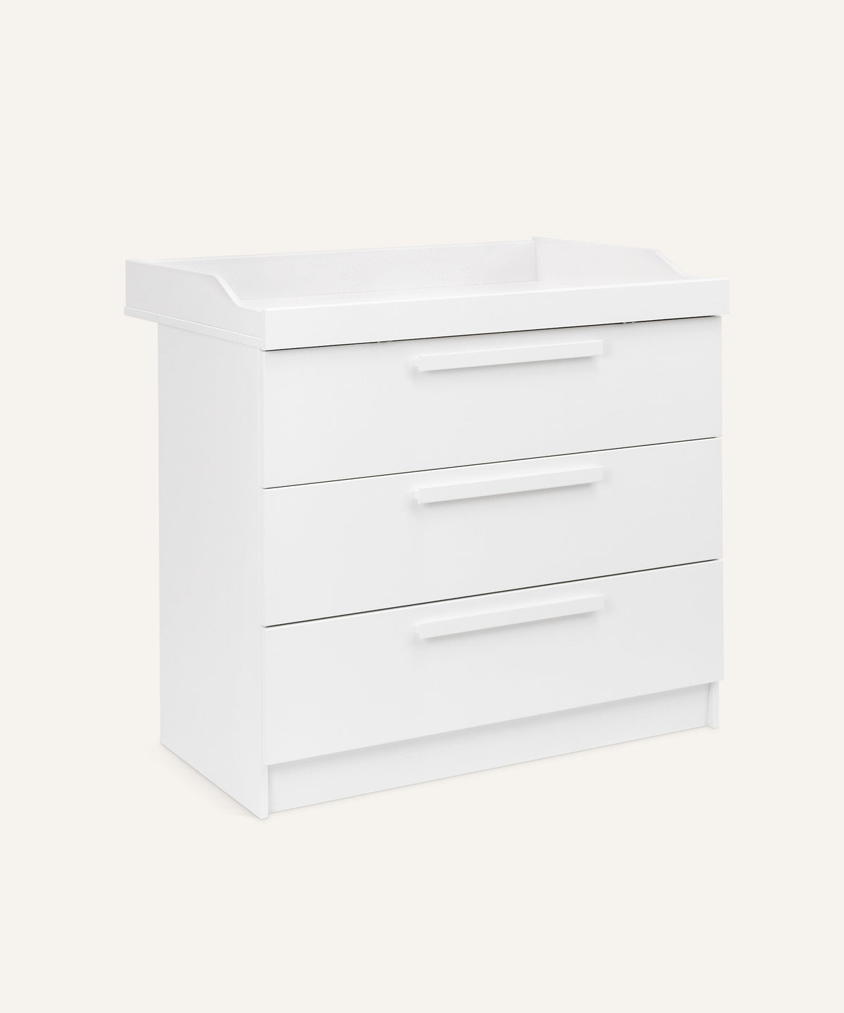 Ehrenkind Wickelkommode Linia Kiefer Weiß mit Schubladen.