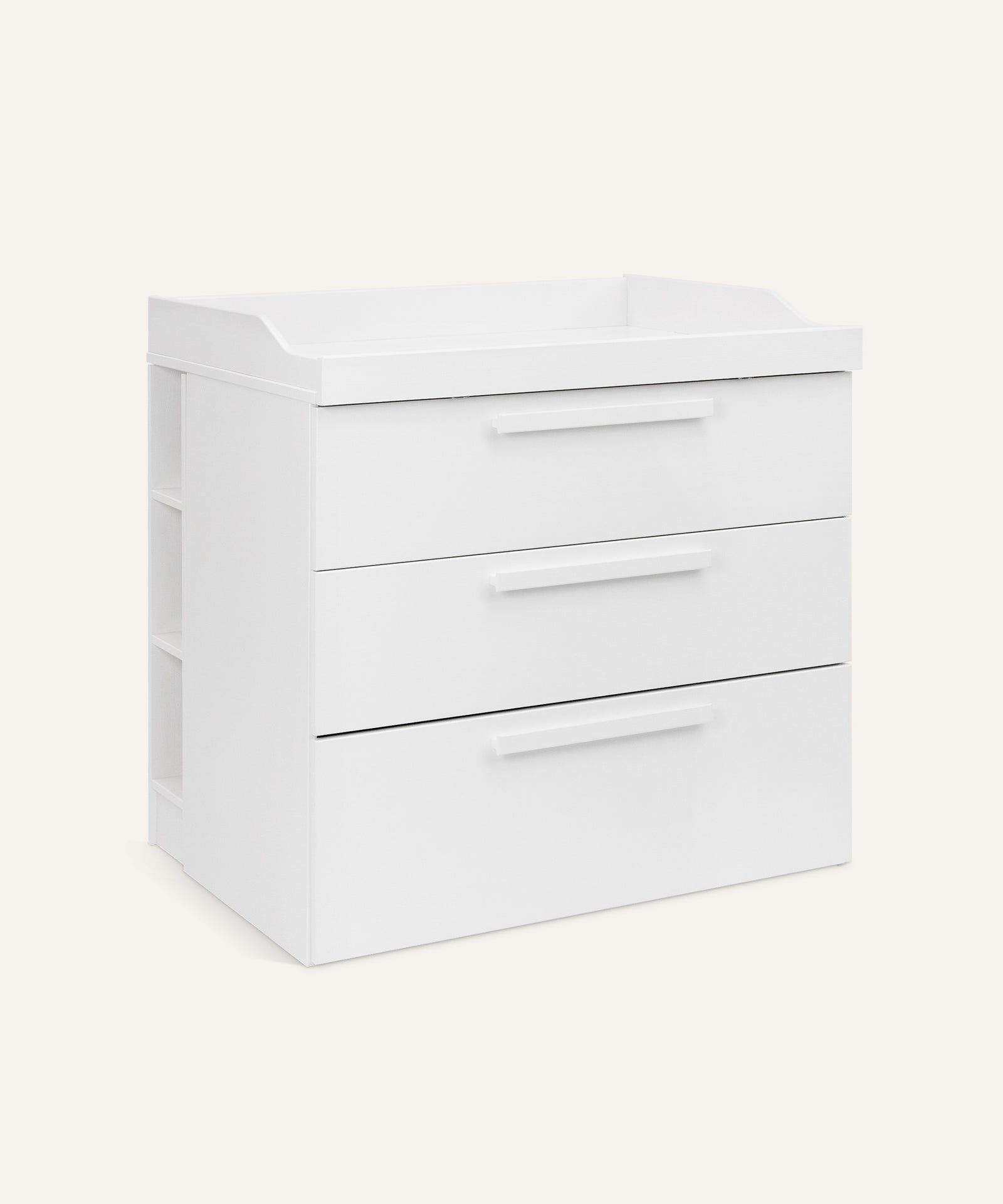 Ehrenkind Wickelkommode Linia Kiefer Weiß mit Rollschublade.