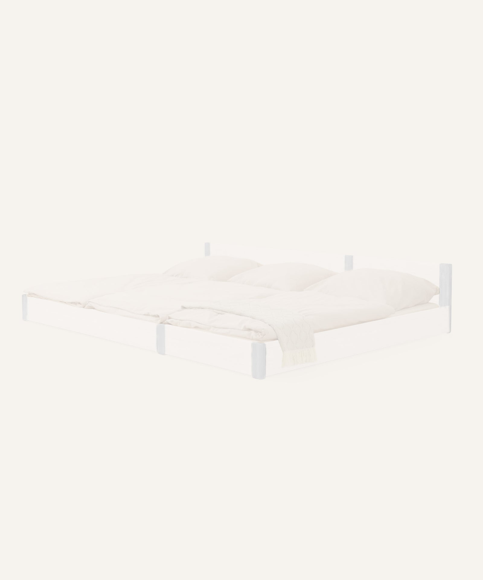 Ehrenkind Umbauset Familienbett Kiefer von Standardhöhe zu Bodentief.