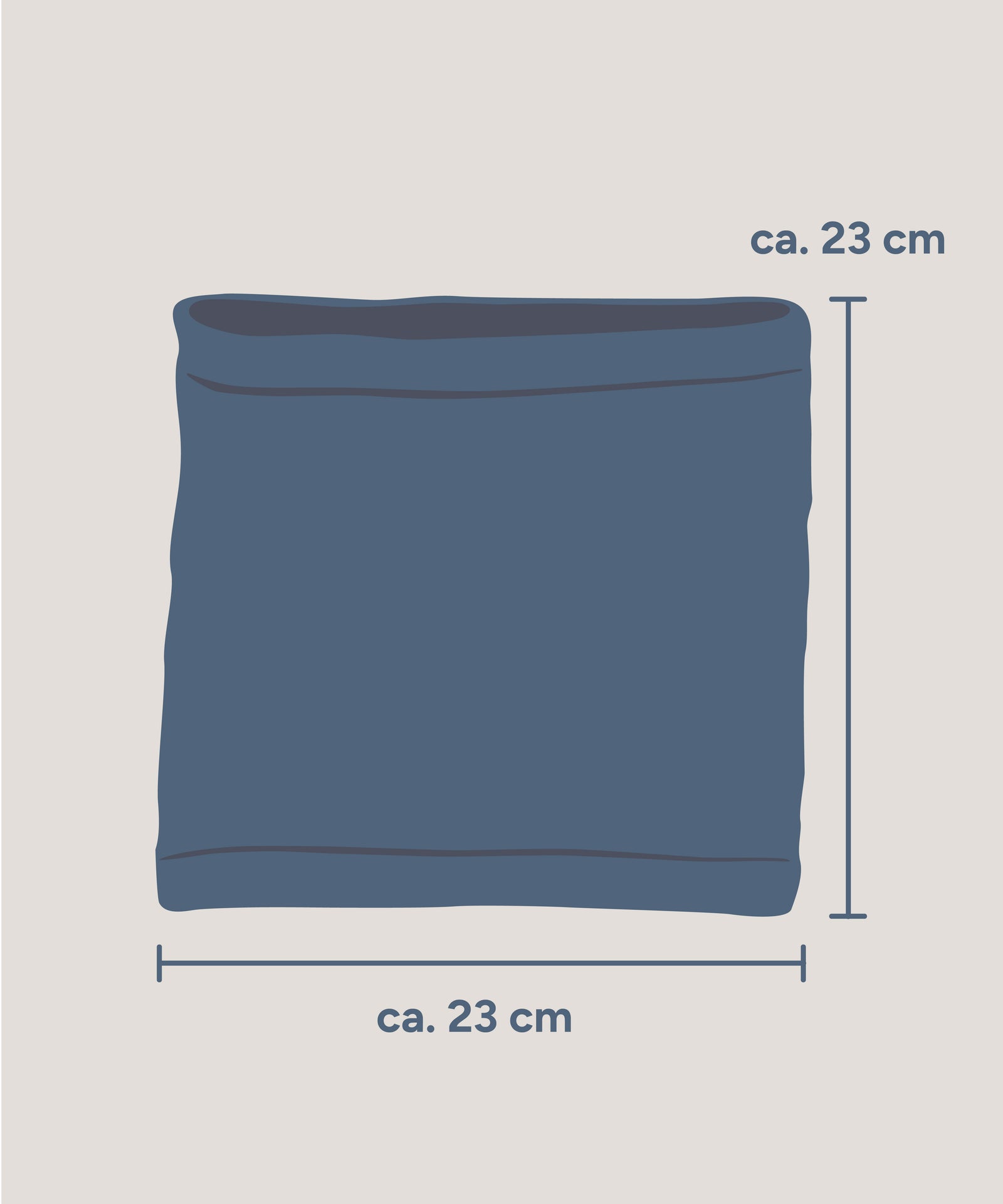 Größengrafik Schlauchschal Grobstrick.