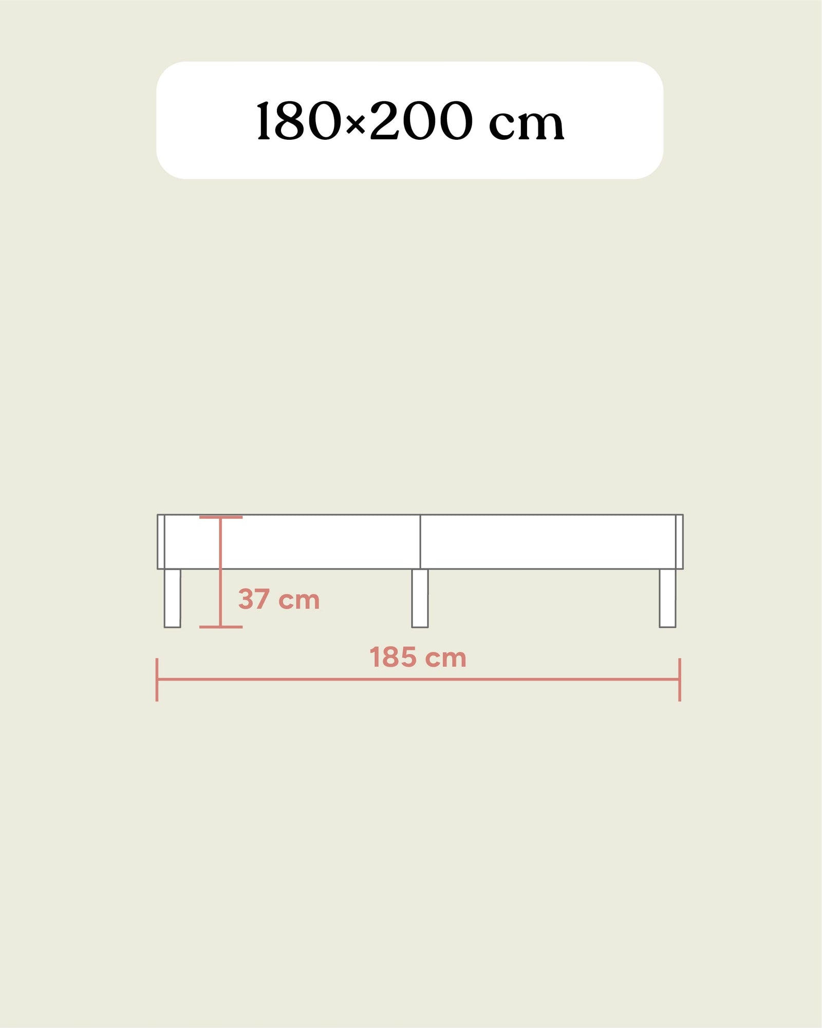Doppelbett Plano | Kiefer Weiß | 180 × 200 cm