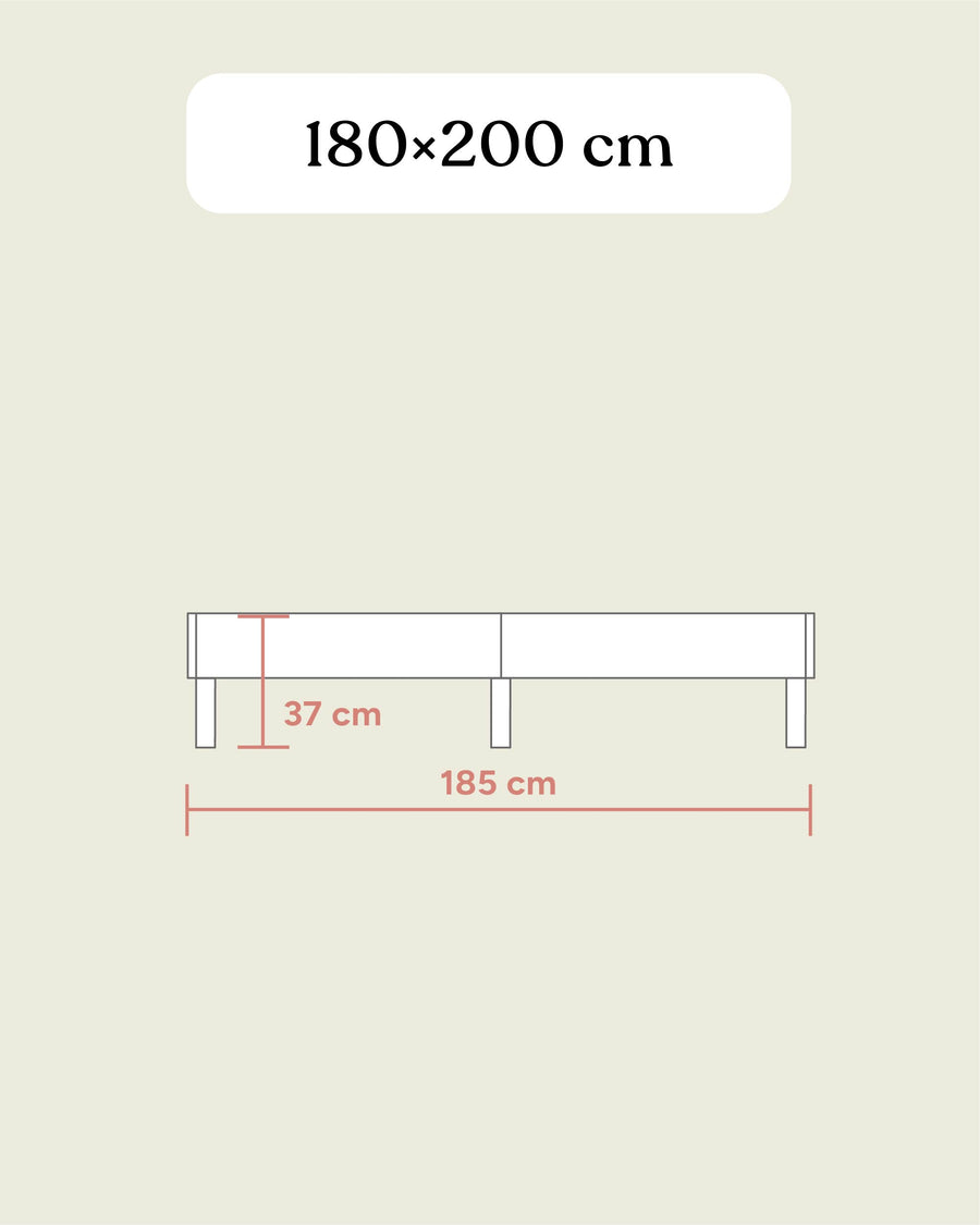 Doppelbett Plano | Buche | 180 × 200 cm