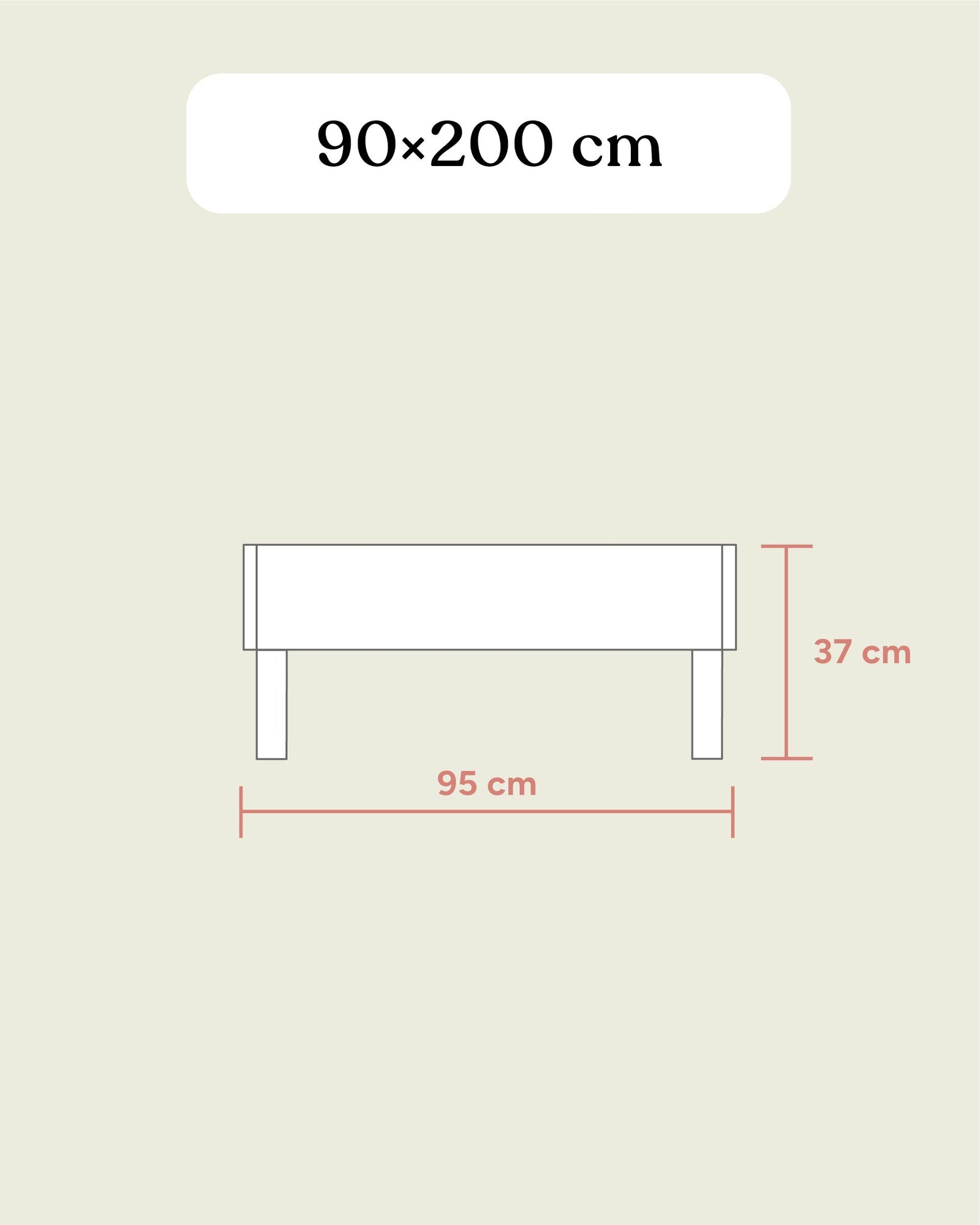 Einzelbett Plano | Eiche | 90 × 200 cm