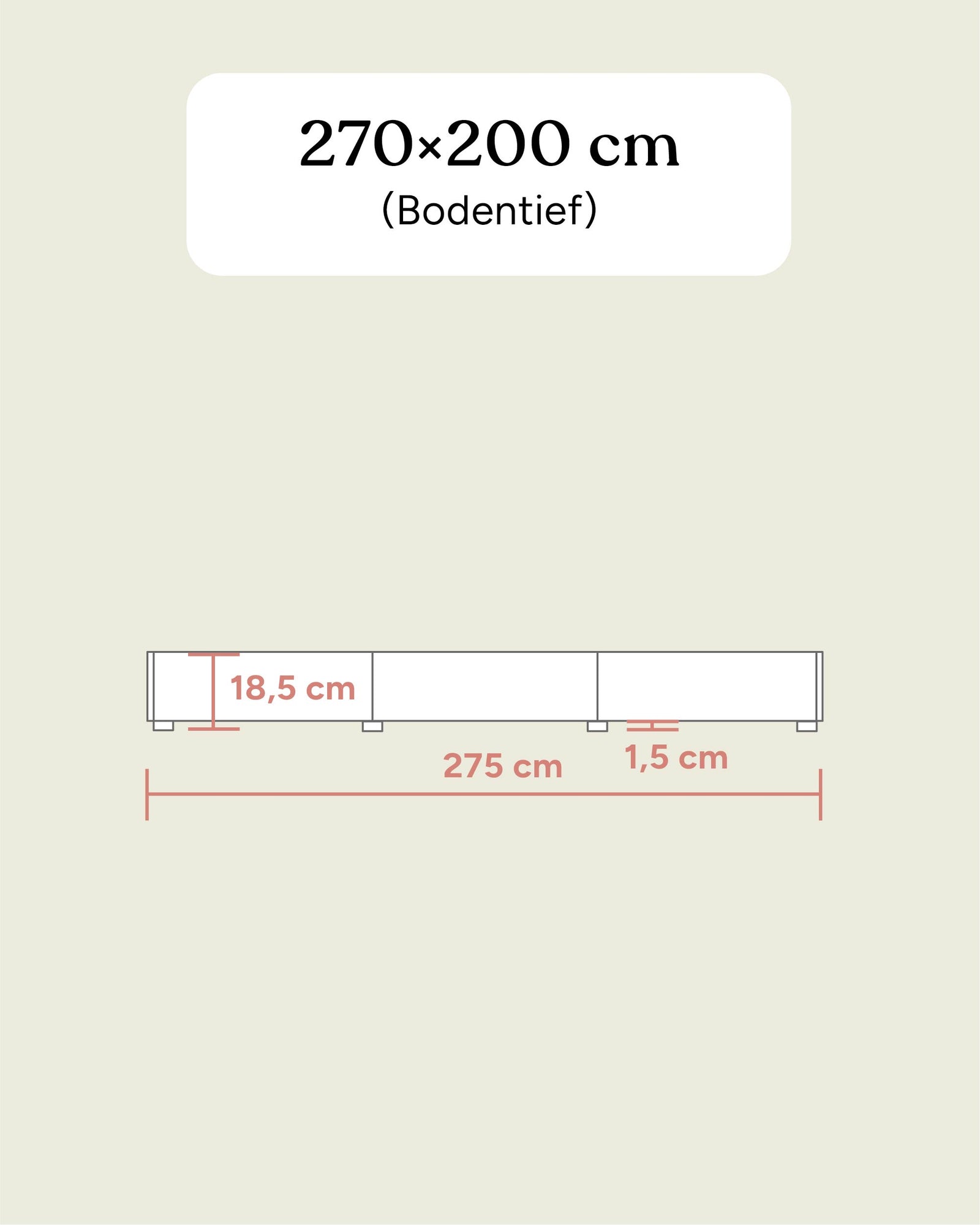 Familienbett Plano | Eiche | 270 × 200 cm