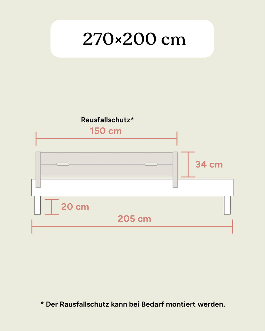 Familienbett Plano | Buche | 270 × 200 cm