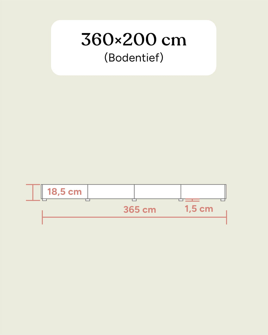 Familienbett Plano | Eiche | 360 × 200 cm