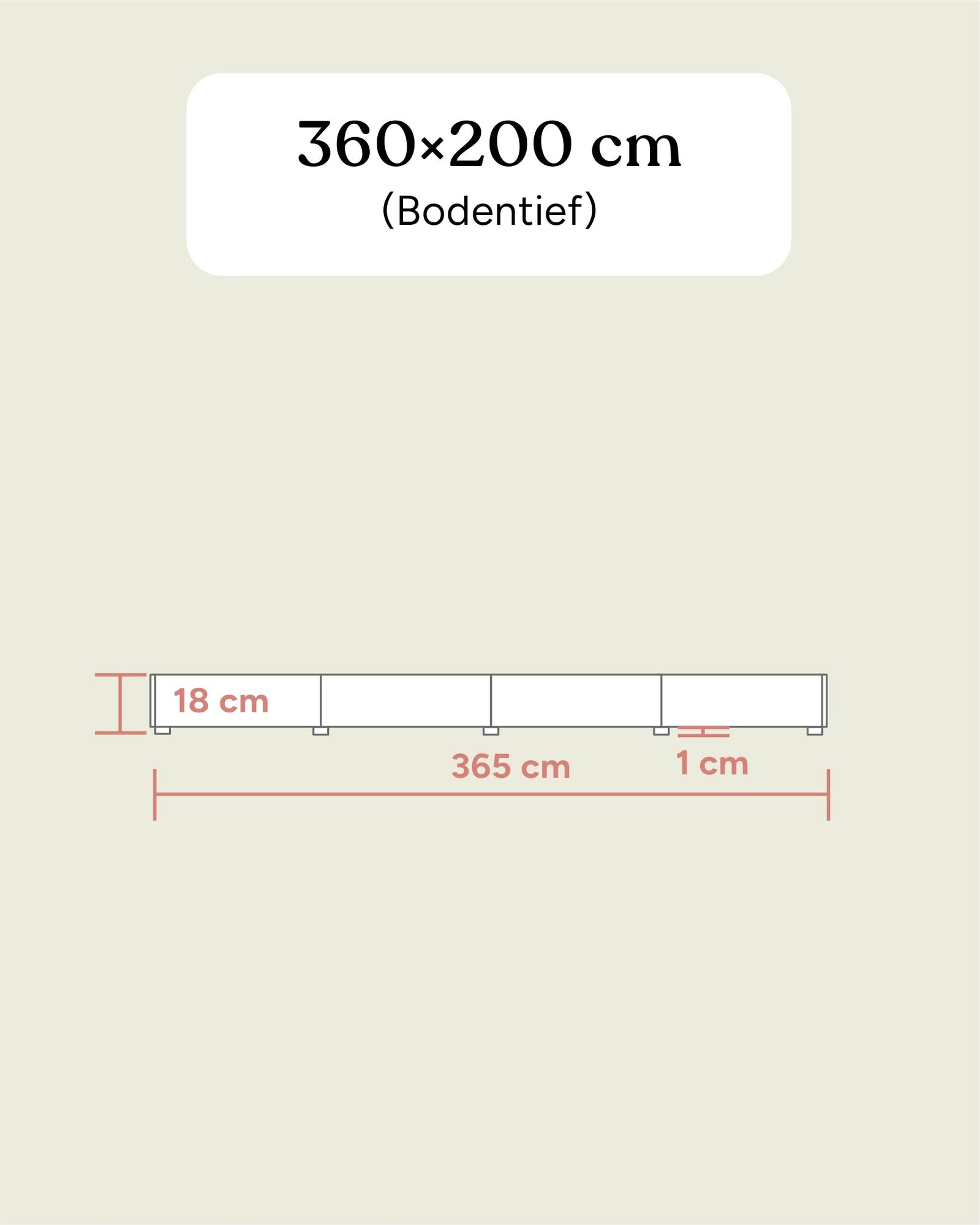 Familienbett Plano | Kiefer Natur | 360 × 200 cm