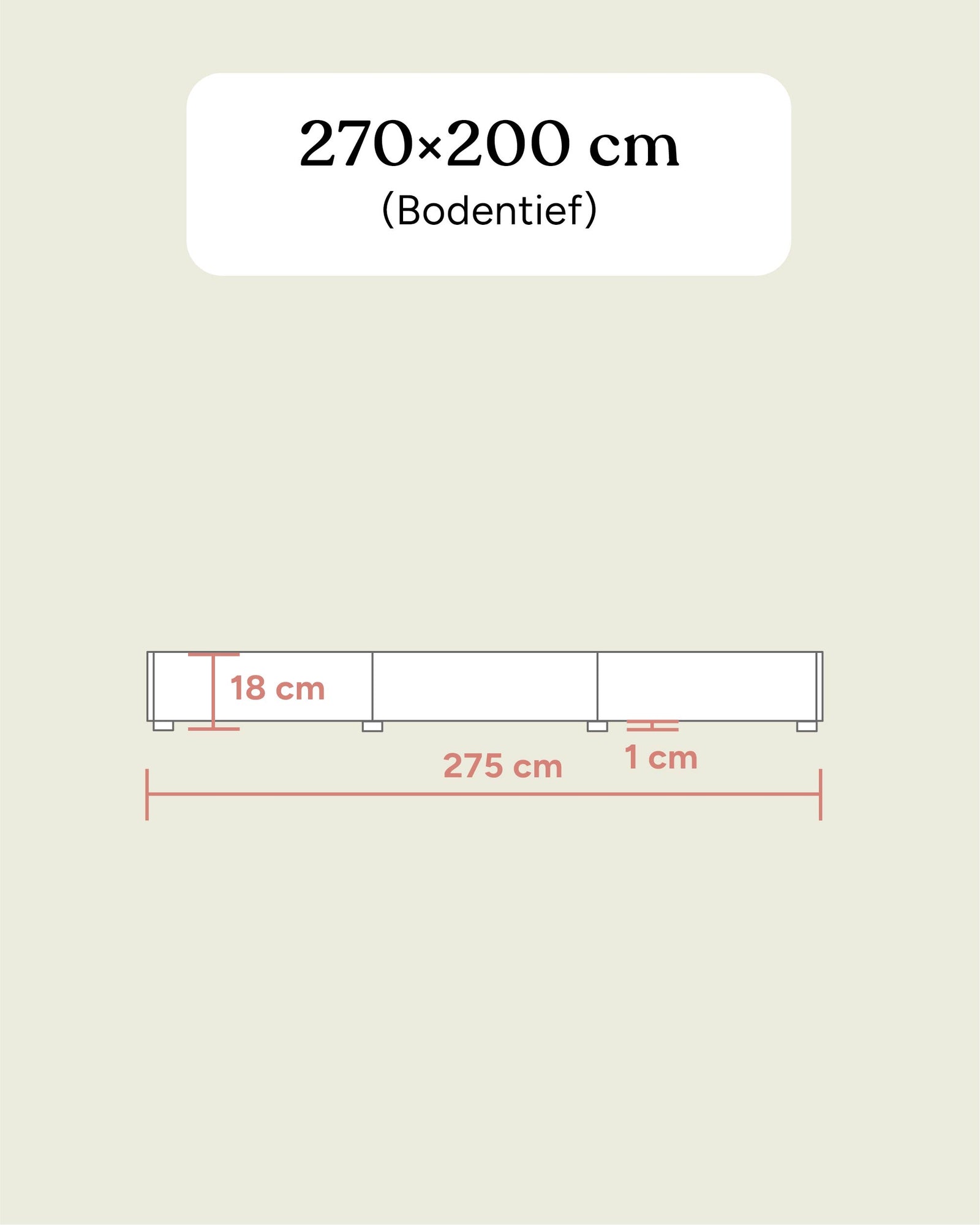 Familienbett Plano | Kiefer Weiß | 270 × 200 cm