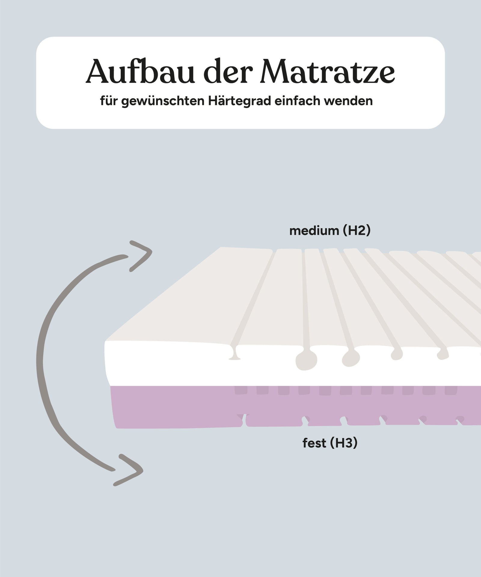 Querschnitt der Familienmatratze