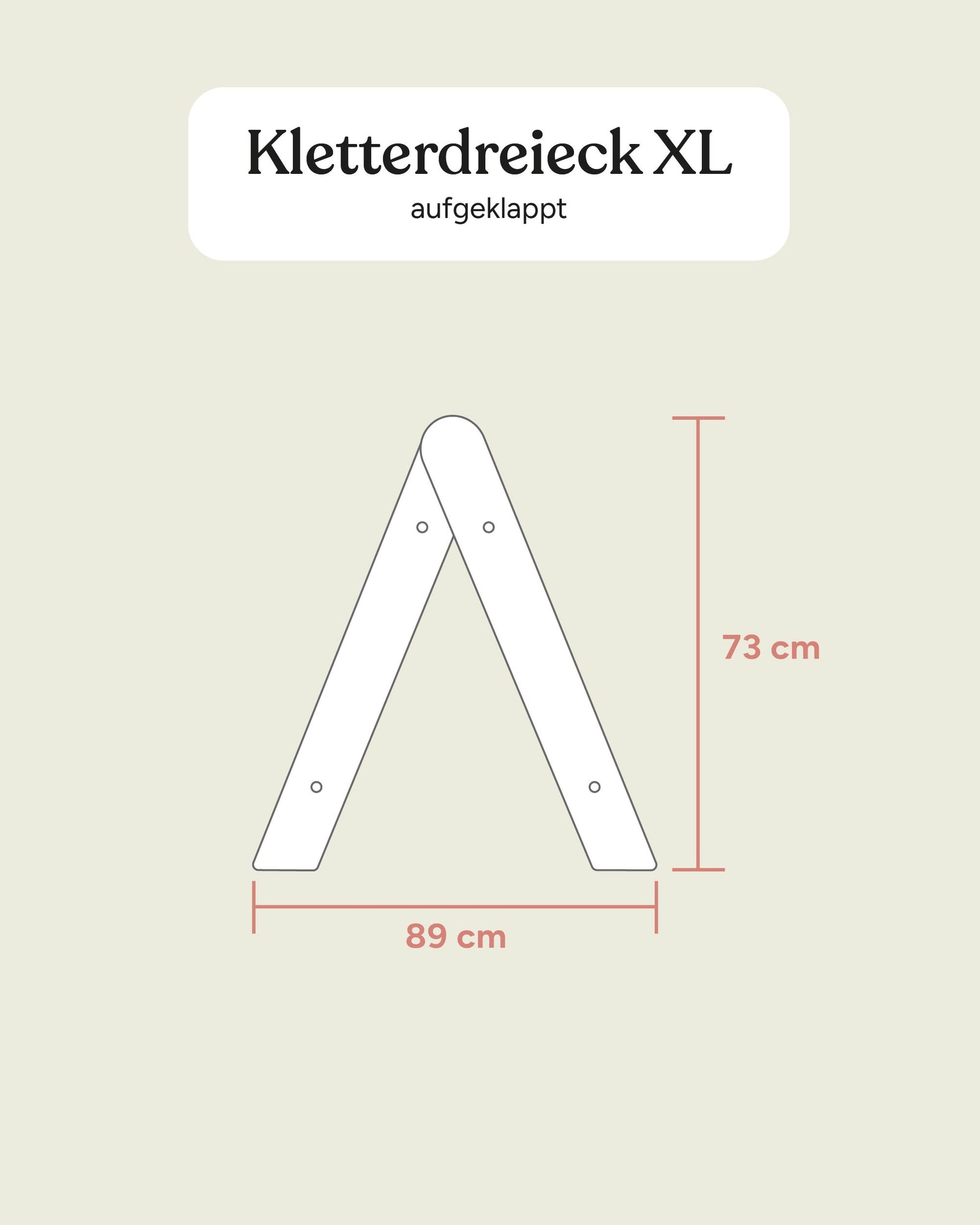 Kletterdreieck Größengrafik XL.