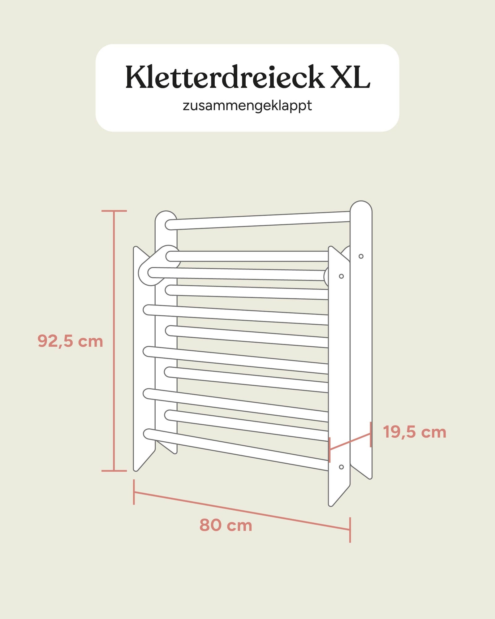 Kletterdreieck Größengrafik XL.
