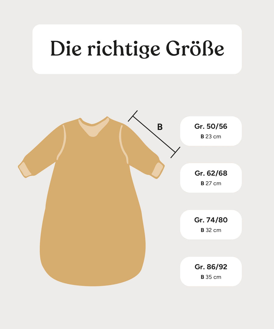 Größengrafik Winterschlafsack.