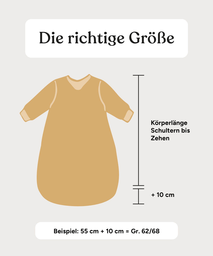 Größengrafik Winterschlafsack.