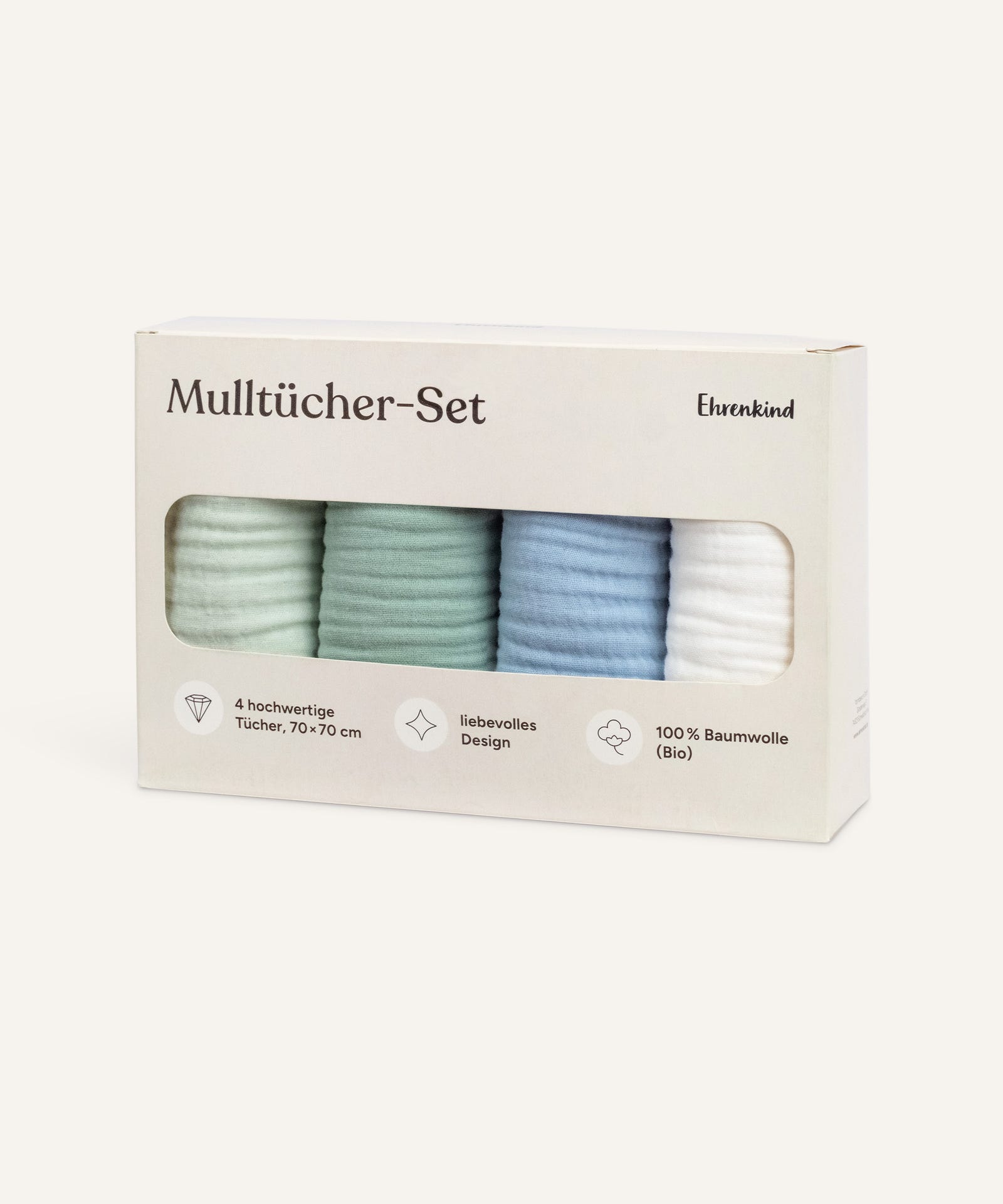 Mulltücher-Set in Blau.