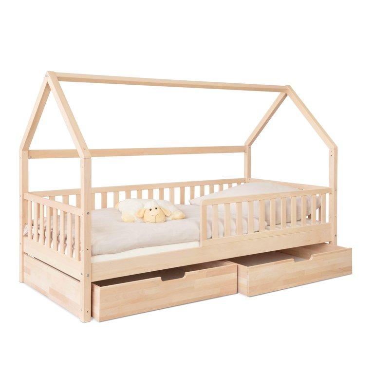 Hausbett mit 2 Schubladen