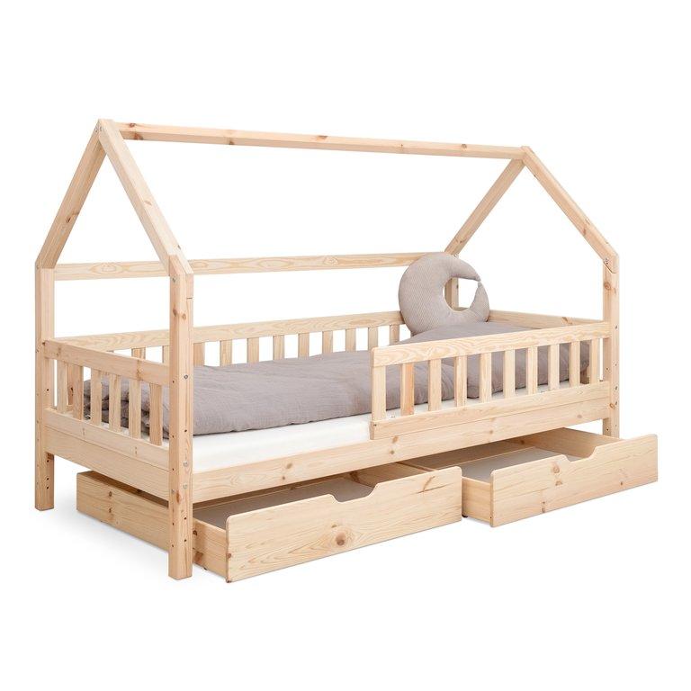 Hausbett mit 2 Schubladen