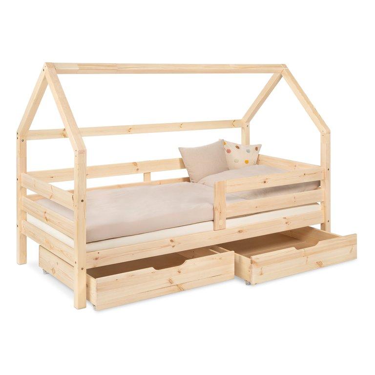 Hausbett mit Doppelschublade